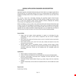 Google Application Engineer Job Description example document template