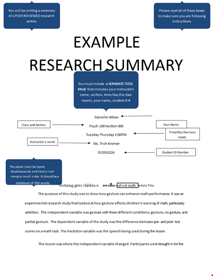 Research Paper Summary Template | Study, Speech, Lesson | Improve Your ...