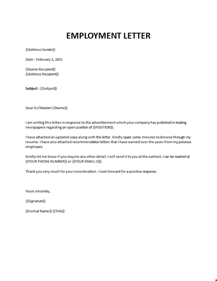 Advertising Cover Letter