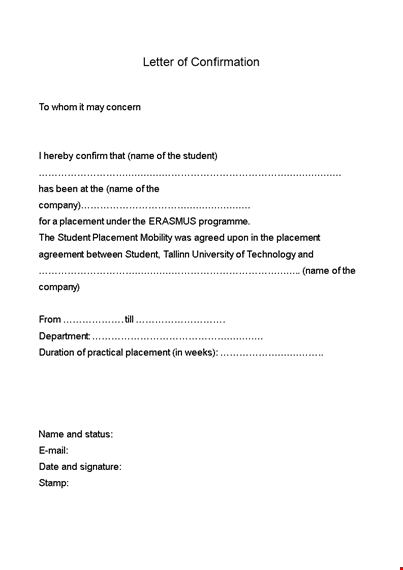 To Whom It May Concern Letter for Student