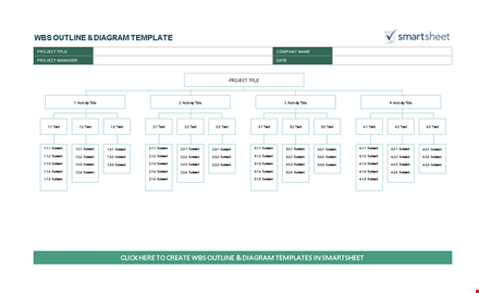 work breakdown structure template - project outline & diagram template