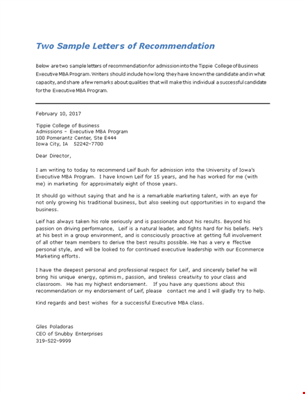 college recommendation letter for student template