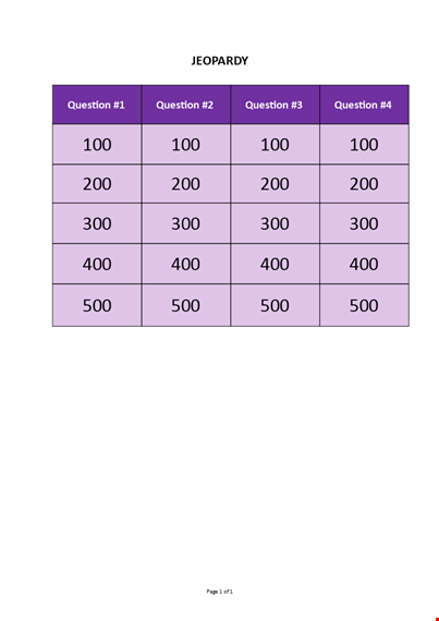 jeopardy game template template