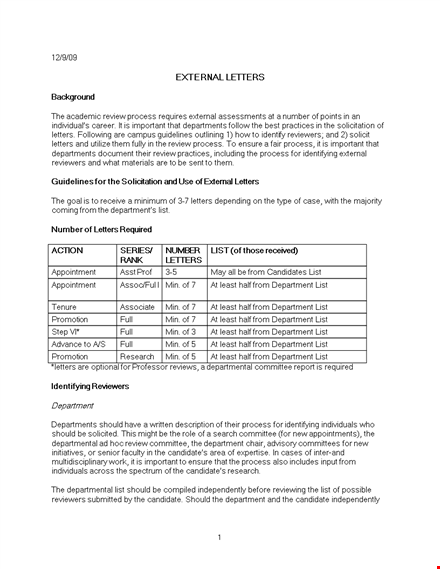 external letters guidelines . template