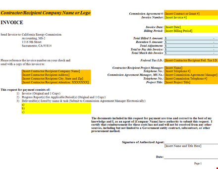 download invoice template for contractors | easy insert and sending | recipient-ready template