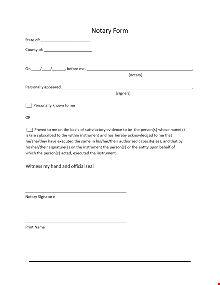 notarized letter template - create legally binding documents with ease template