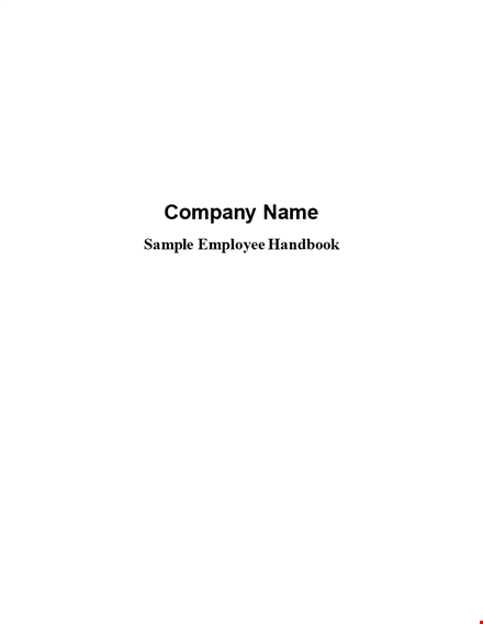 streamline your company policies with our employee handbook template | company template