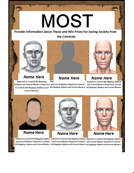 most wanted poster template template