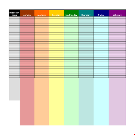 colorful weekly checklist template template