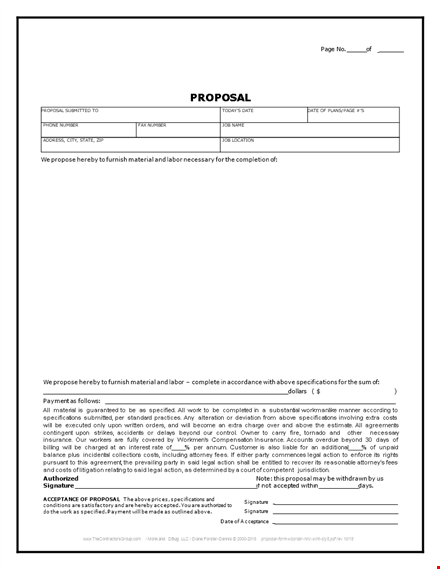 customizable construction proposal template - get started now! template