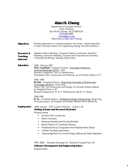 computer science engineering resume template