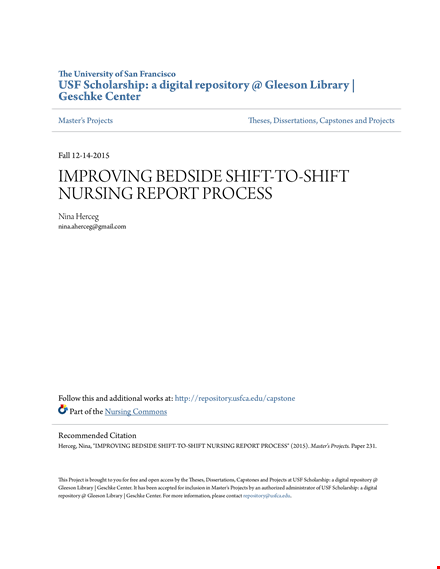 nursing handover: effective shift report for bedside nursing and patient care template