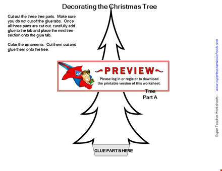 paper christmas tree template template