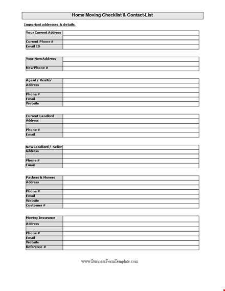 ultimate moving checklist | streamline your move template