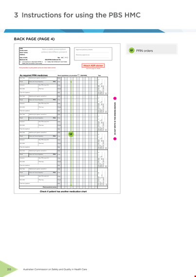 hospital chart template