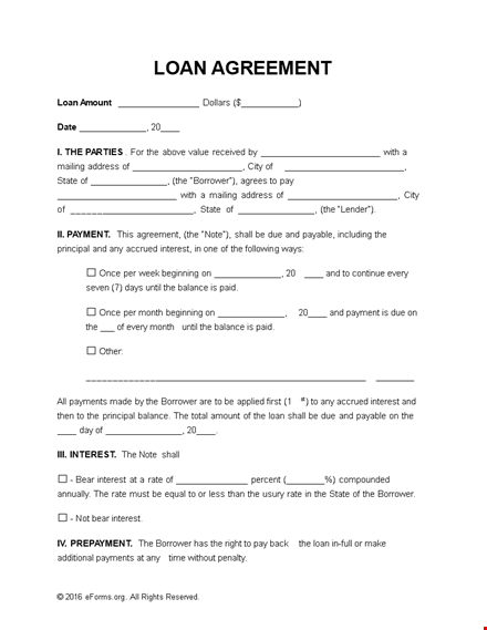 payment agreement template: borrower shall pay lender with interest template