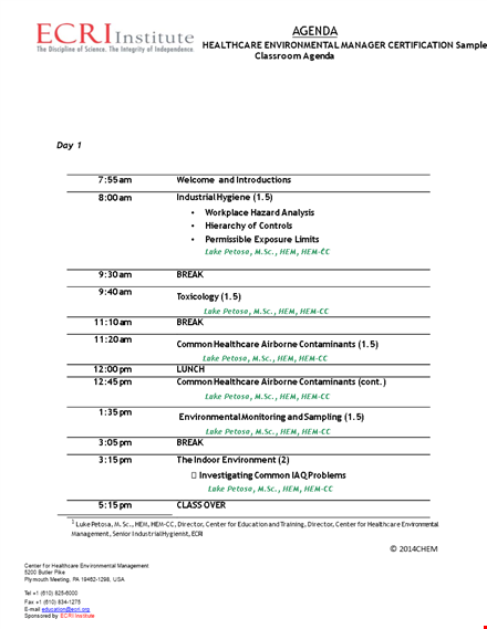sample classroom agenda - organizing break time for an engaging learning experience template