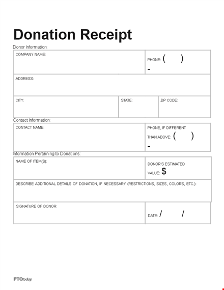 create a professional donation receipt with our non profit donation template template