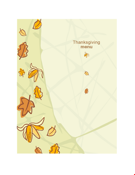create a delicious thanksgiving menu with our easy-to-use template template