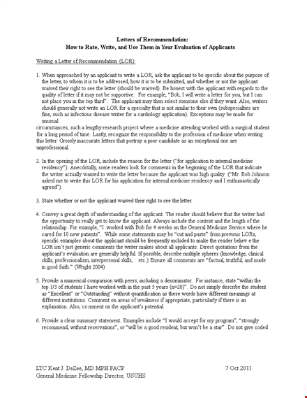 medical school letter of recommendation template template