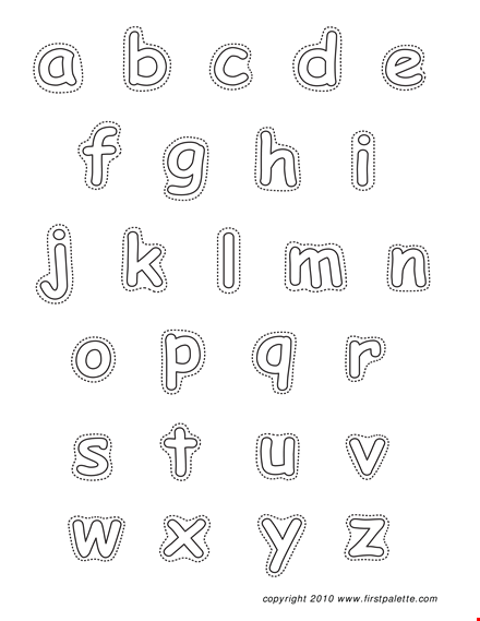 free printable lowercase alphabet letters template