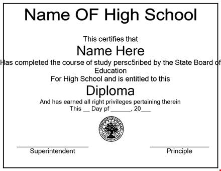 custom diploma templates - certify your achievements today template