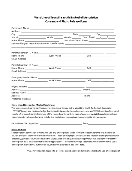get a signed photo release form | protect your rights - wlyba template
