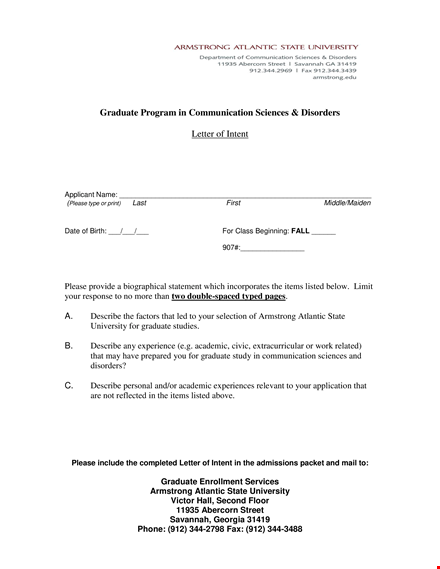 letter of intent for graduate communication sciences template