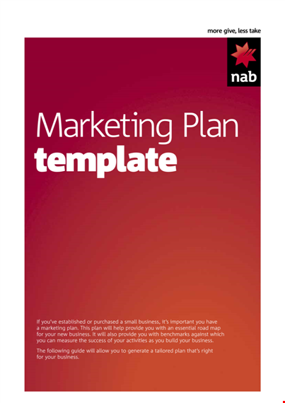 marketing plan template guide template