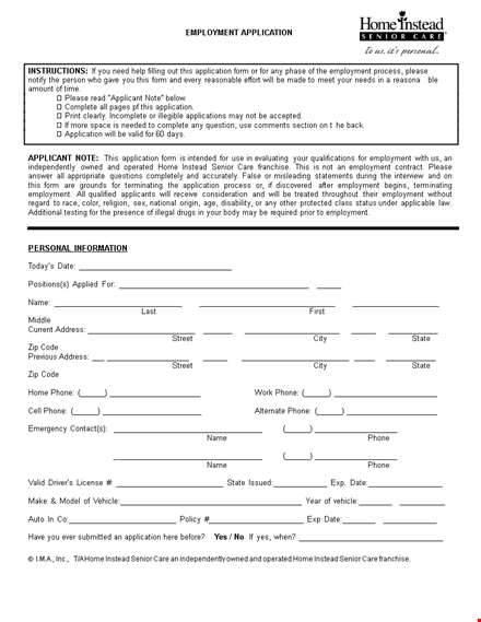 day care employment application template word template
