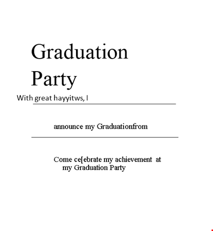 great graduation party invitation templates - customize now | hayyitws template