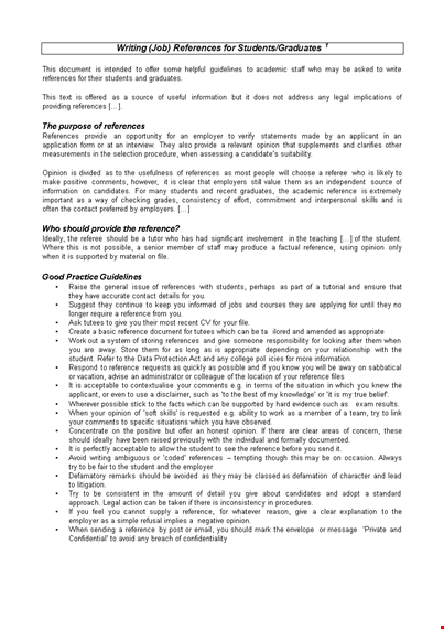 character reference letter for job - providing strong recommendations for students template