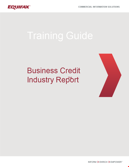 free business credit industry report template