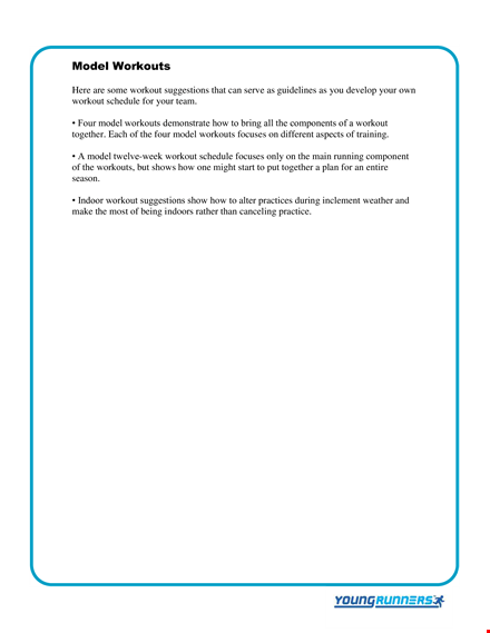 weekly workout form template template