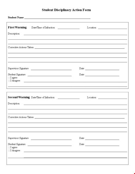 disciplinary action form - how to take labor disciplinary action for students and supervisors template