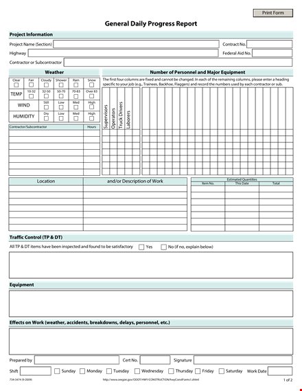 track your project's daily progress with this template template