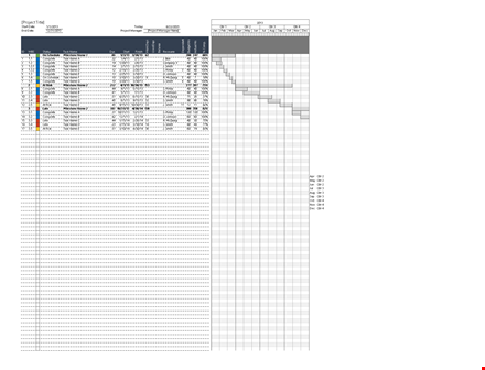 grantt chart template - complete smith | download now | template