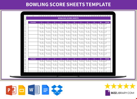 bowling score sheet template