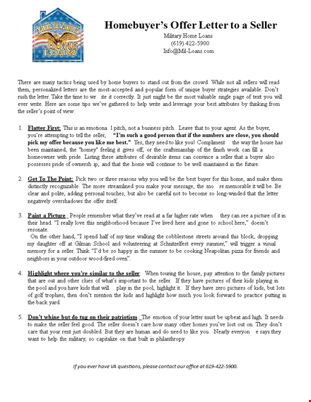 residential real estate offer letter template template