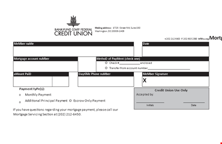 mortgage payment receipt template