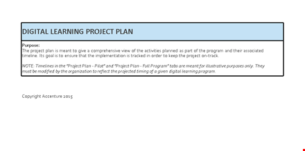 project planning template for effortless project management template
