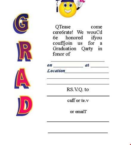 create unique graduation invitations with our free templates template
