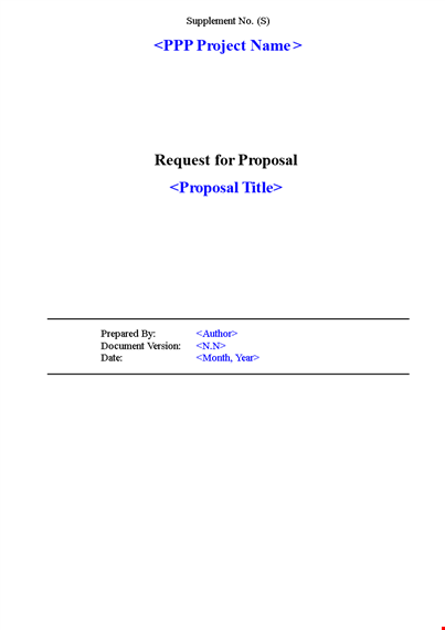 request for proposal template - basic requirements for ministry agency template