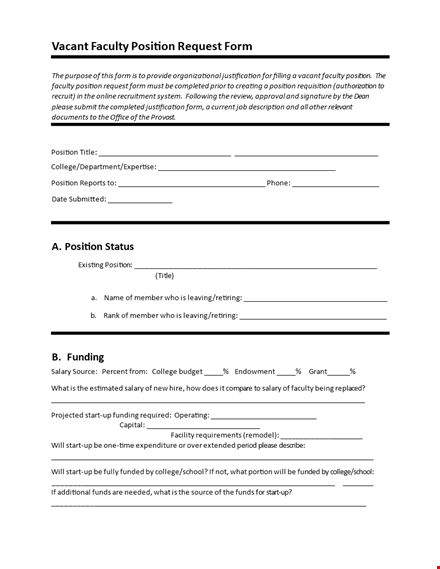 faculty position request may hbgzqwfz template