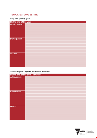 set achievable goals with our goal setting template - download now template