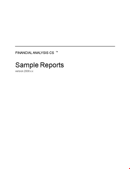 medical financial statement analysis example template