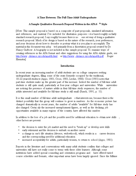 sample qualitative research proposal: an in-depth study on adult participants template