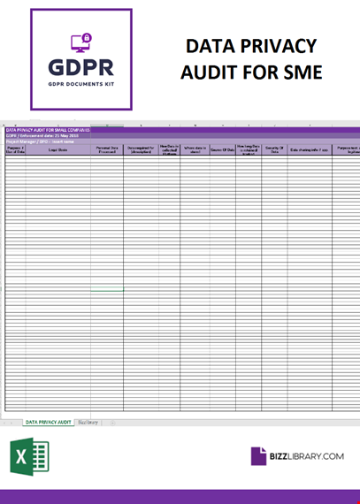 gdpr data privacy audit small companies template