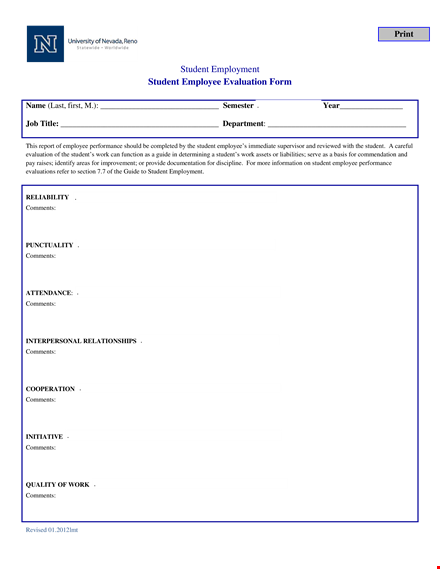 top performance review examples for employee and student evaluation - expert comments included template