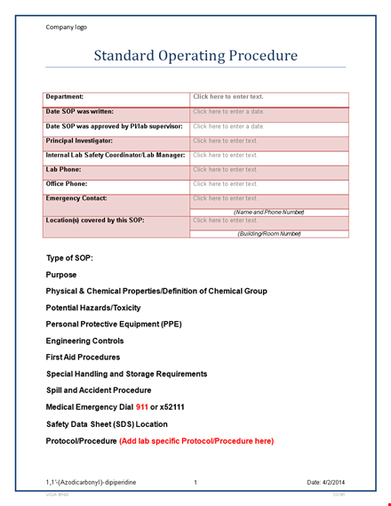 professional sop templates - customize, download, and save now template